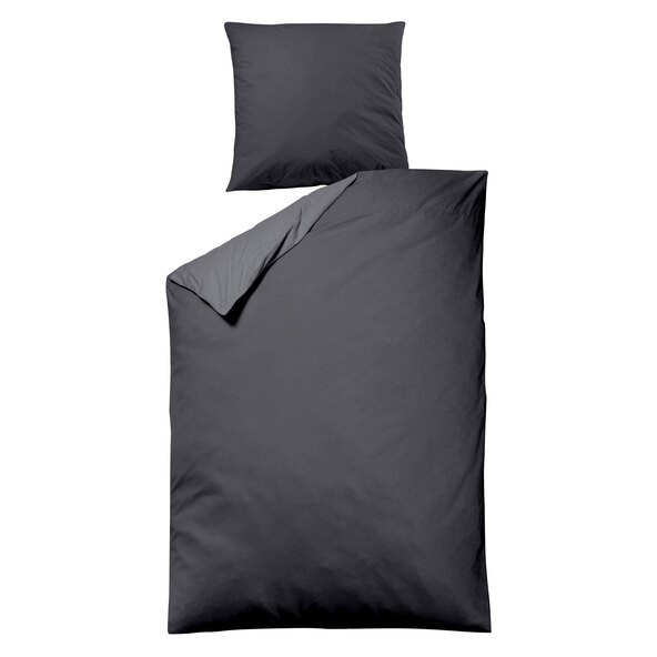Bettwäsche Luxus Satin, 135 x 200 cm, anthrazit