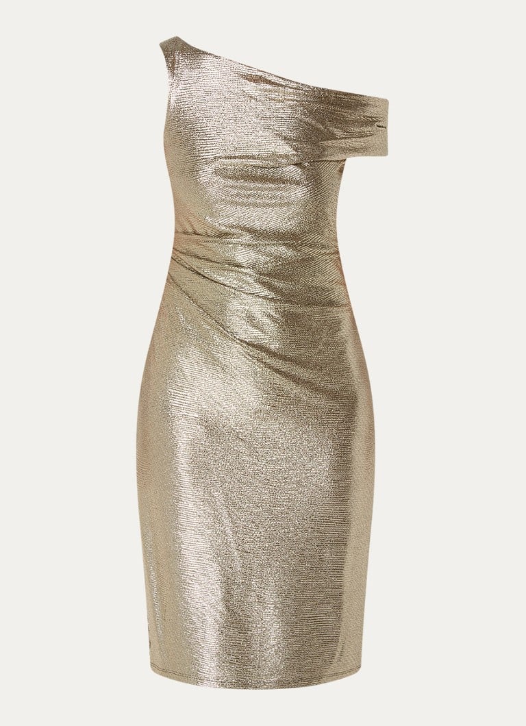 Rochie midi asimetrică Ralph Lauren cu garnitură metalică