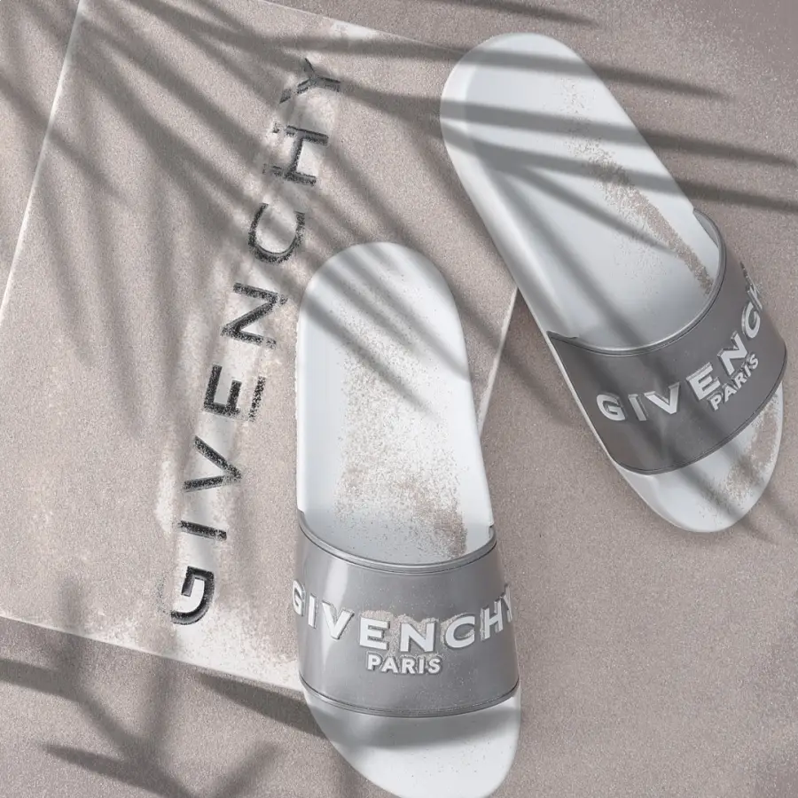 Givenchy - Badeschuhe PARIS Kautschuk - grau
