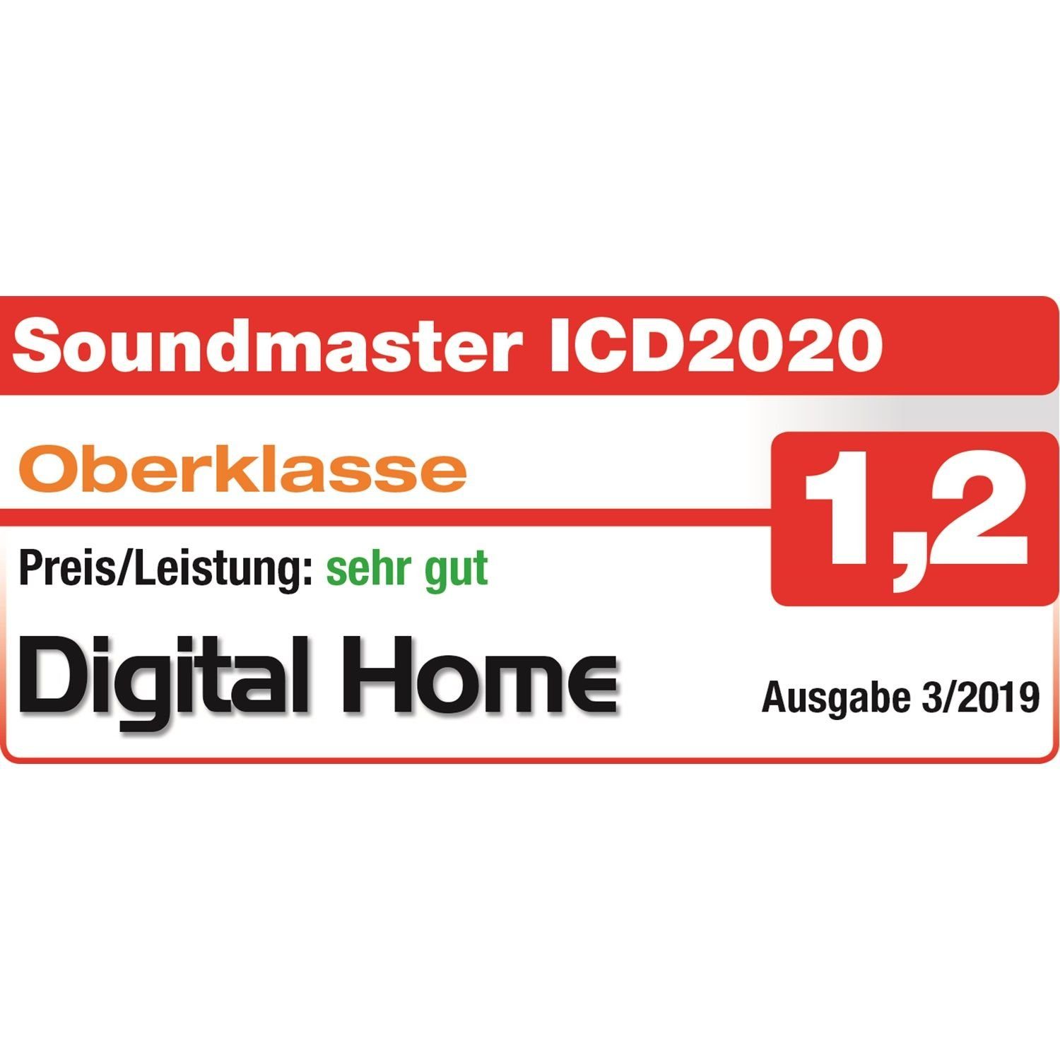 Soundmaster ICD2020 Musiccenter Digitalradio (DAB) (Internet, DAB+, FM)