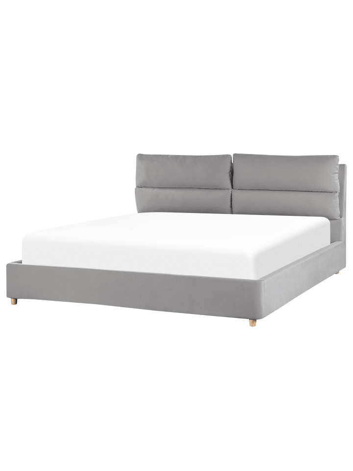 Beliani Doppelbett BATILLY in Grau - (W) 194 x (H) 105 x (L) 224 cm günstig kaufen onesize