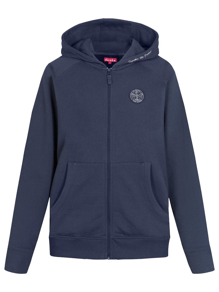 Derbe Sweatjacke in Dunkelblau günstig kaufen