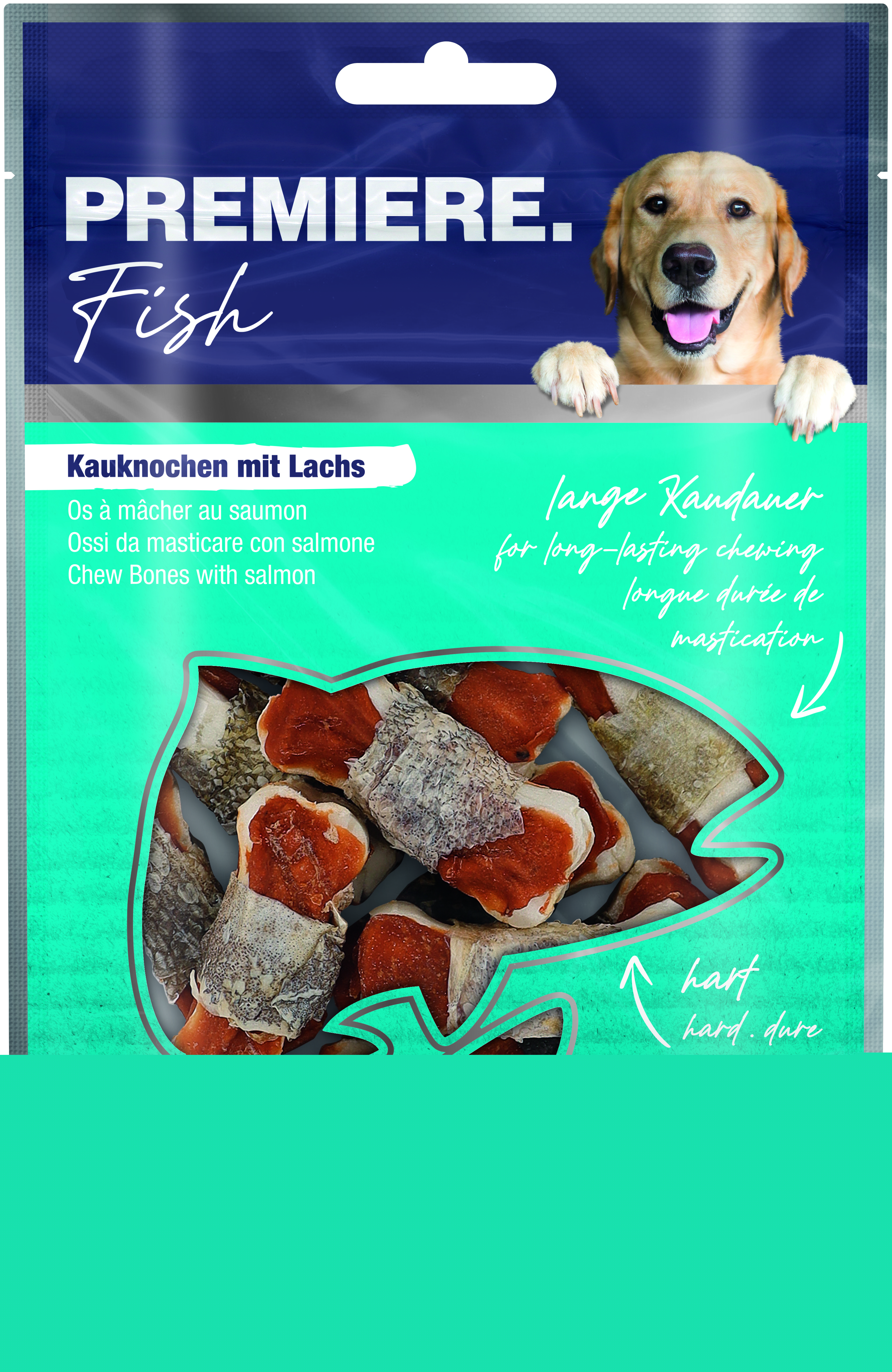 PREMIERE Snacks PREMIERE Kauknochen mit Lachs 12 Stück, 120 g