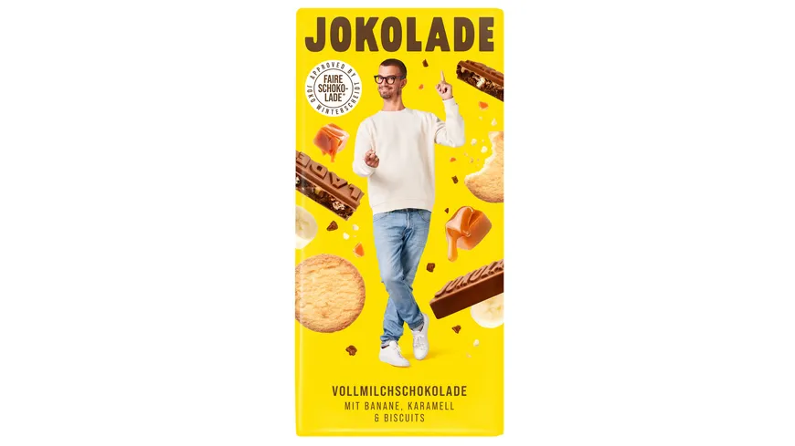 JOKOLADE No 2 Vollmilchschokolade mit Banane, Karamell & Biscuits 140 g