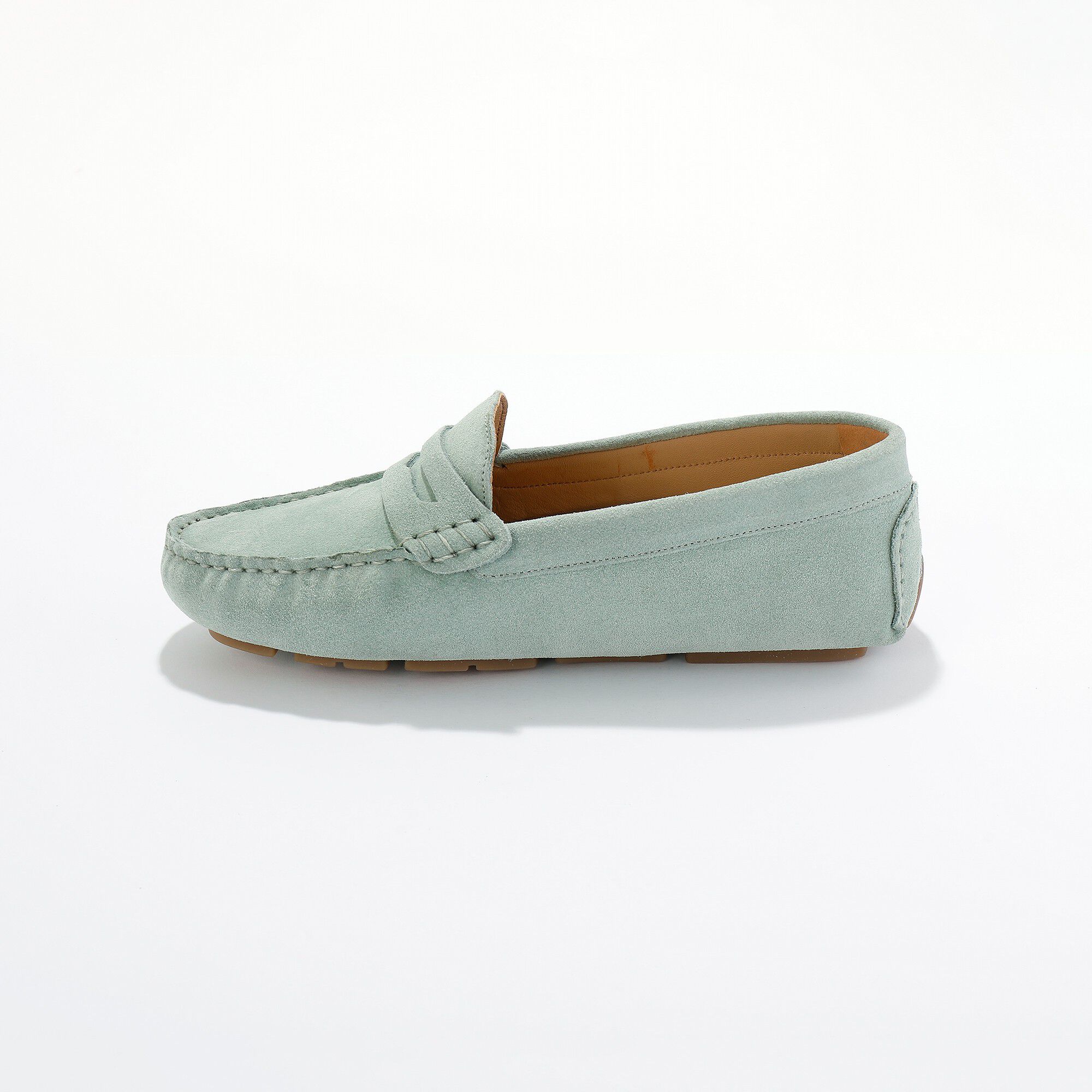 Mocassins en cuir velours