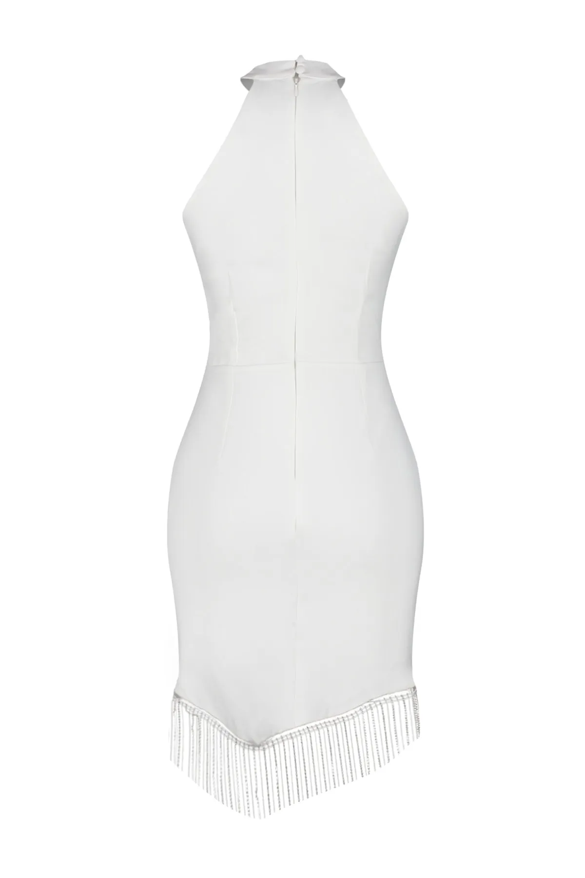 Trendyol Collection  Ecru Stone Accessoire Detailliertes Abendkleid TPRSS23EL00509