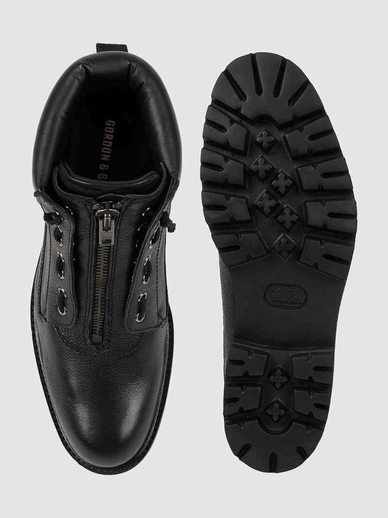 Boots in Leder-Optik Modell 'Jeans' in schwarz