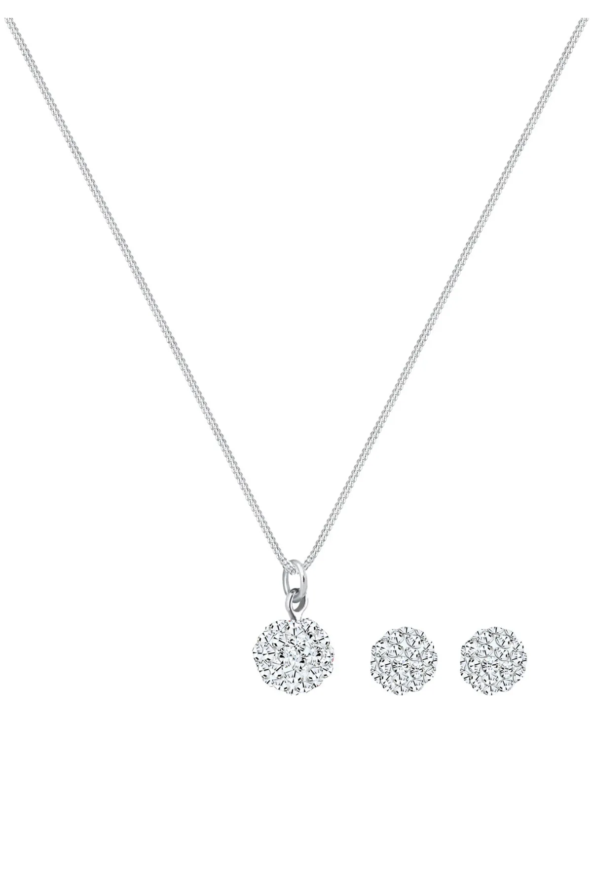 ELLI  Schmuckset Basic Elegant Kristalle 925 Silber