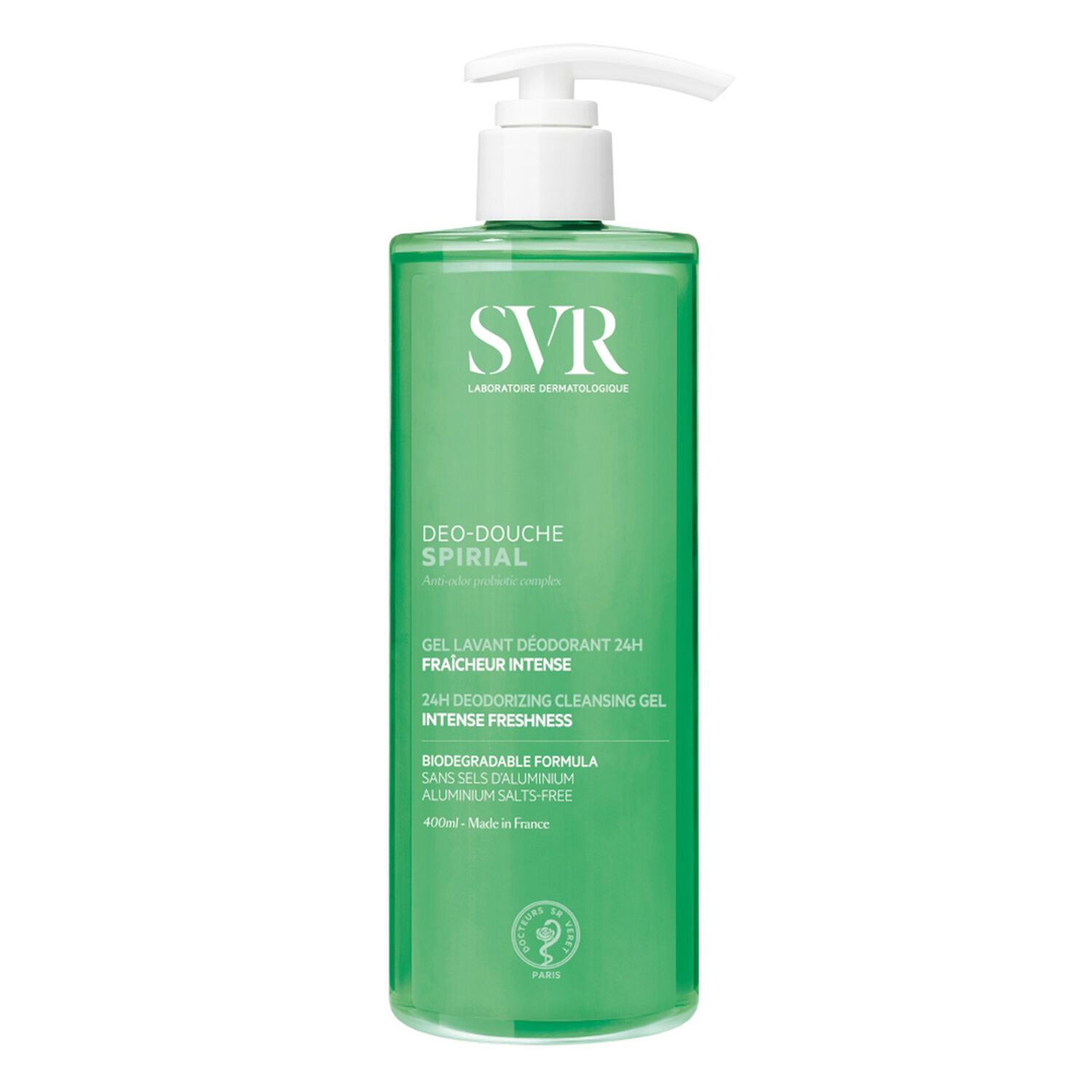 SVR Spirial Gel Lavant Déodorant 24h Fraîcheur Intense 400 ml