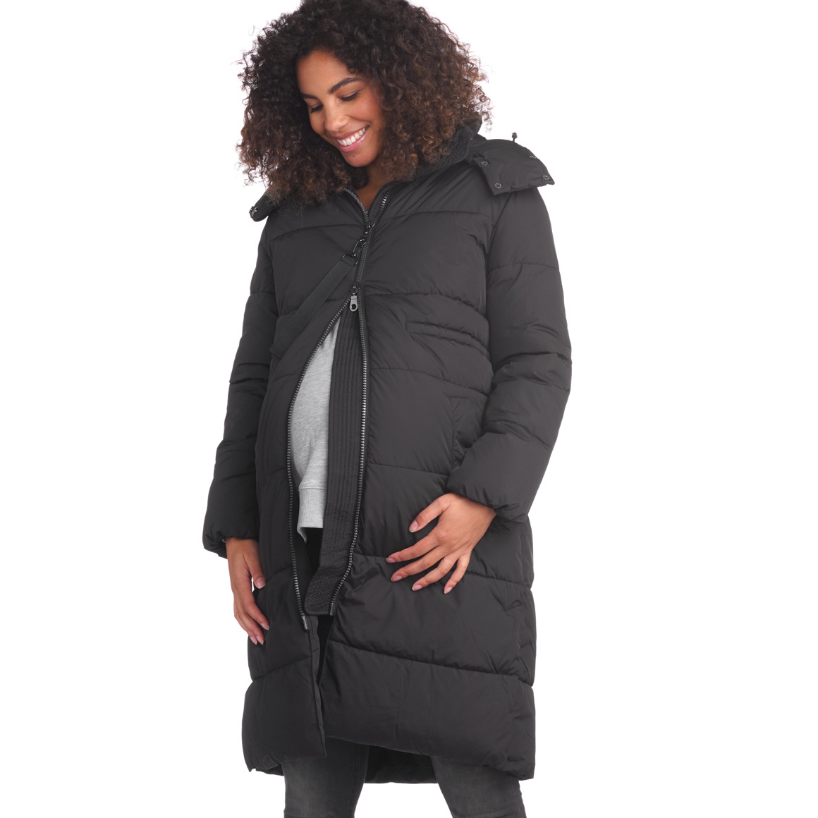 Damen Umstands-Puffermantel mit Tunnelzug