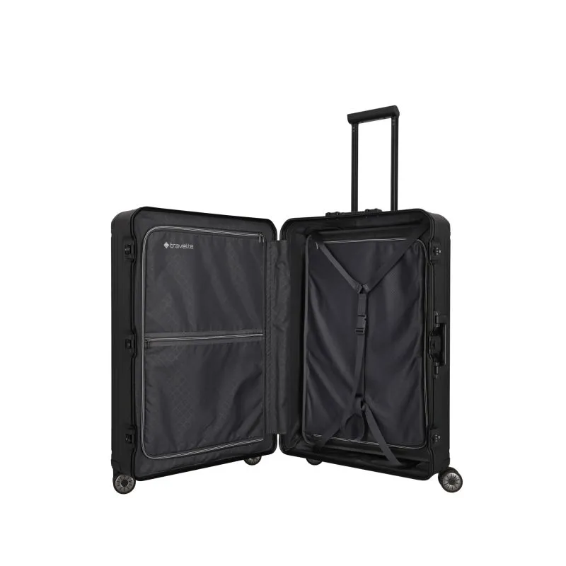 Travelite NEXT Trolley L mit 4 Rollen (77cm) - Schwarz