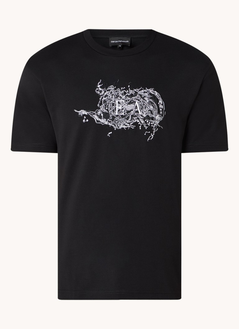 Tricou Emporio Armani cu logo brodat