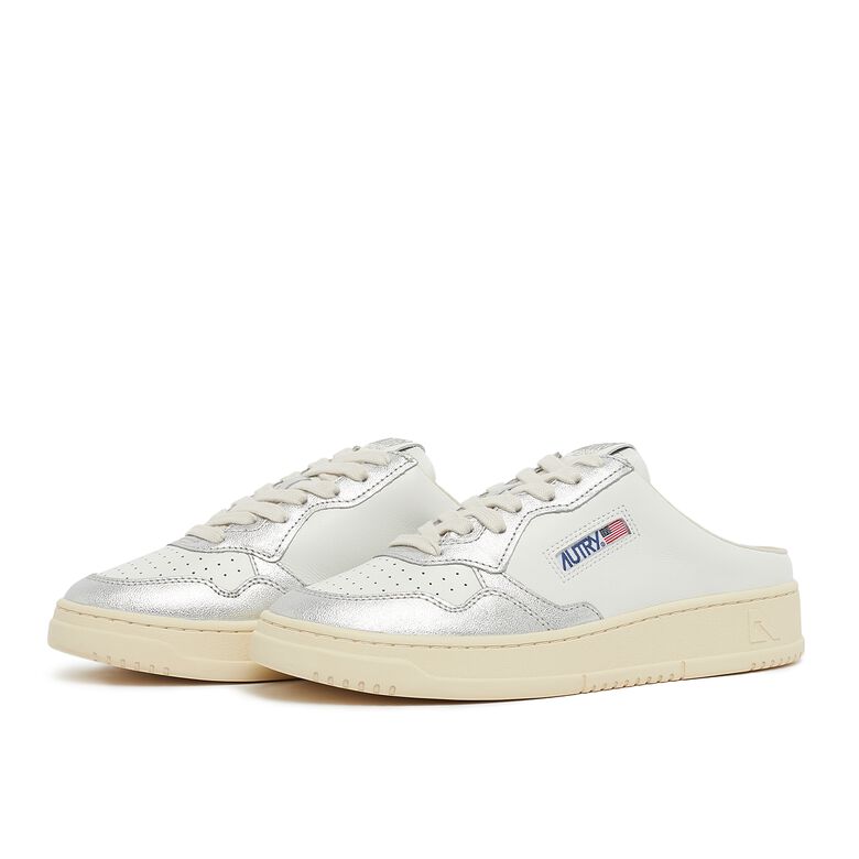 Autry Wmns Medalist Mule Leat/Leat wht/silver
