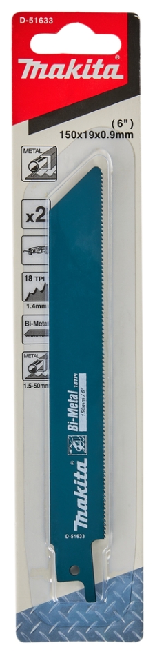 Makita Zubehör D-51633 Säbelsägeblatt Metall 150 mm