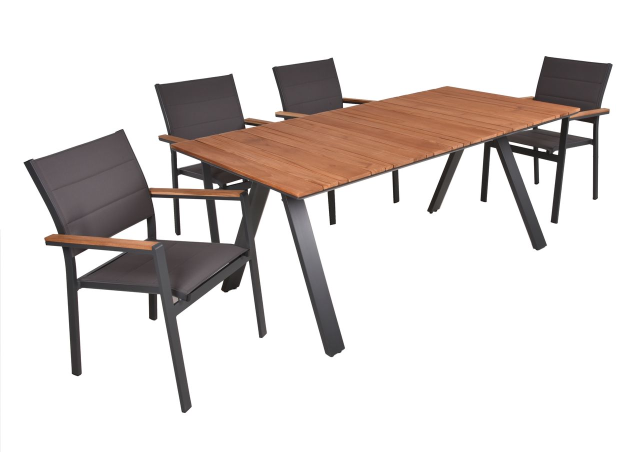 Garden Pleasure Tischgruppe DAVINA Set 08, 5-tlg.