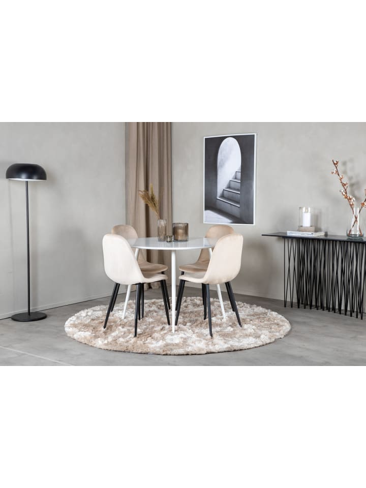 ebuy24 Essgruppe Plaza 4 (5-teilig) Beige 100 x 100 cm günstig kaufen onesize