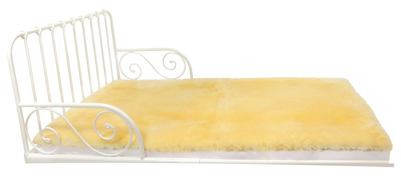 Matratzenauflage, Hollert, Bettauflage aus Merino Lammfell pflanzliche Gerbung 120x60 cm
