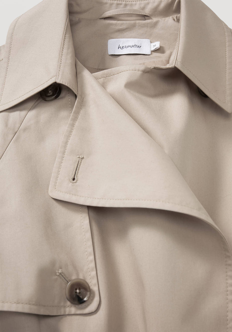 Trenchcoat Nature Shell aus reiner Bio-Baumwolle