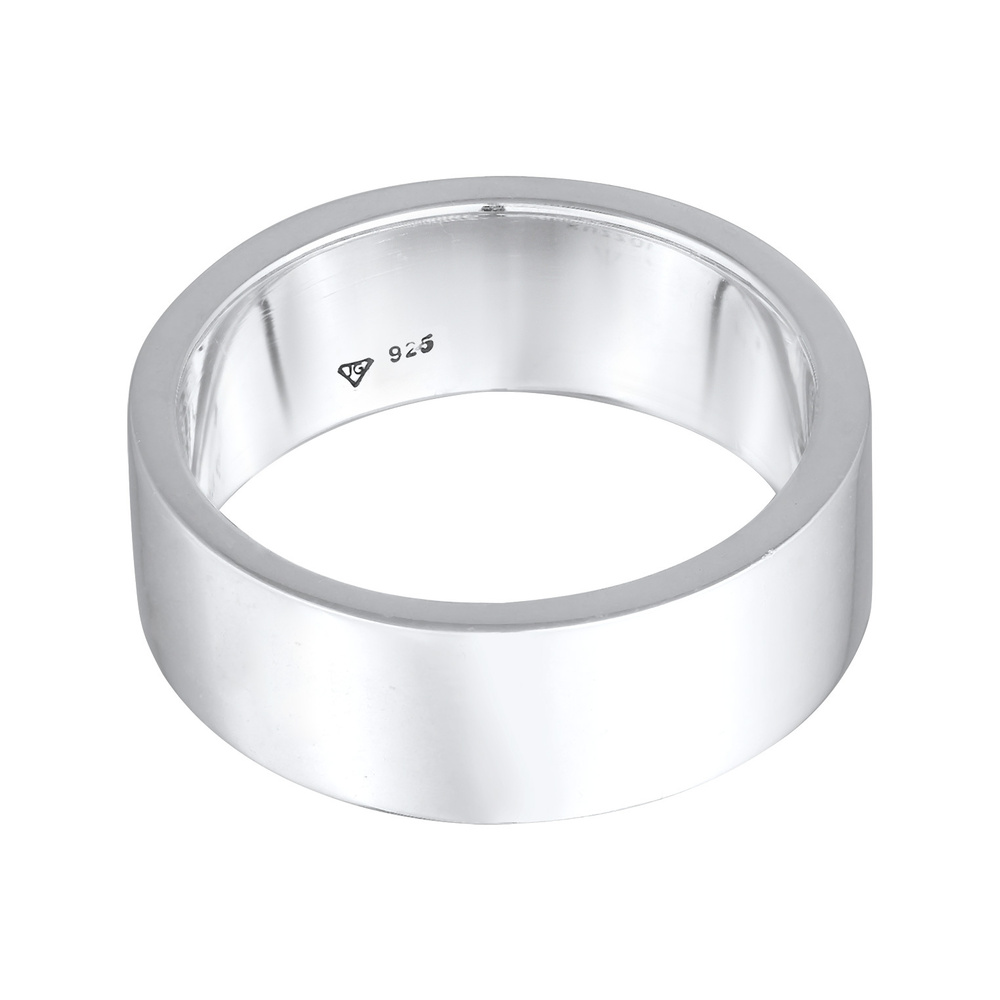 KUZZOI KUZZOI Bague Hommes bande Peace symbole tendance en argent sterling 925 oxydé Bague