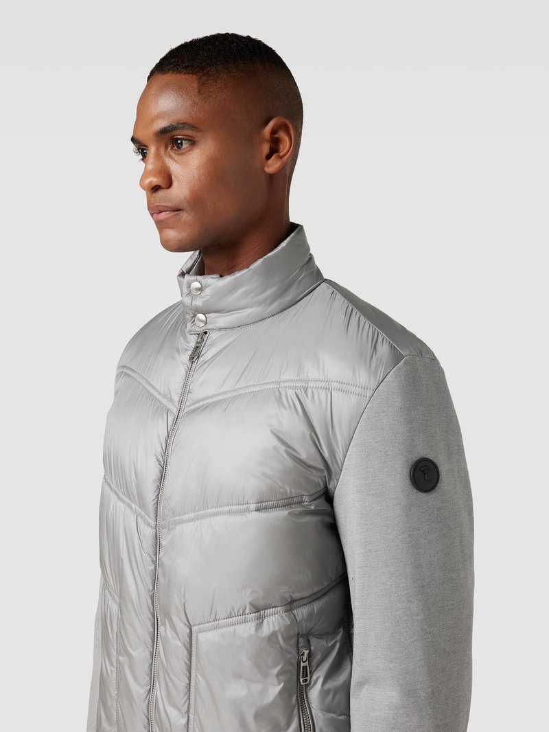 Blouson mit Reißverschlusstaschen in hellgrau