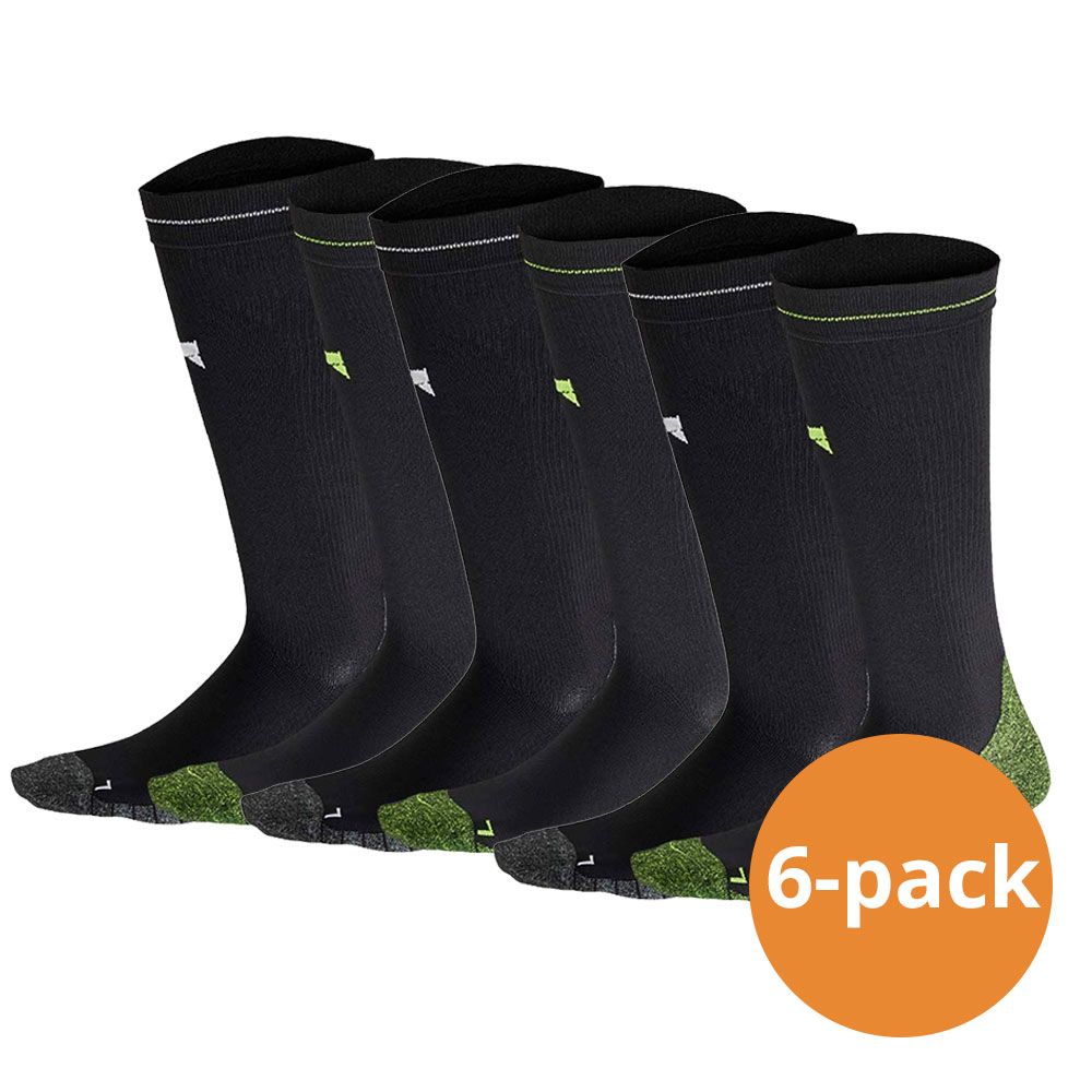 Xtreme 6 Paar Multi Black Kompressions-Laufsocken