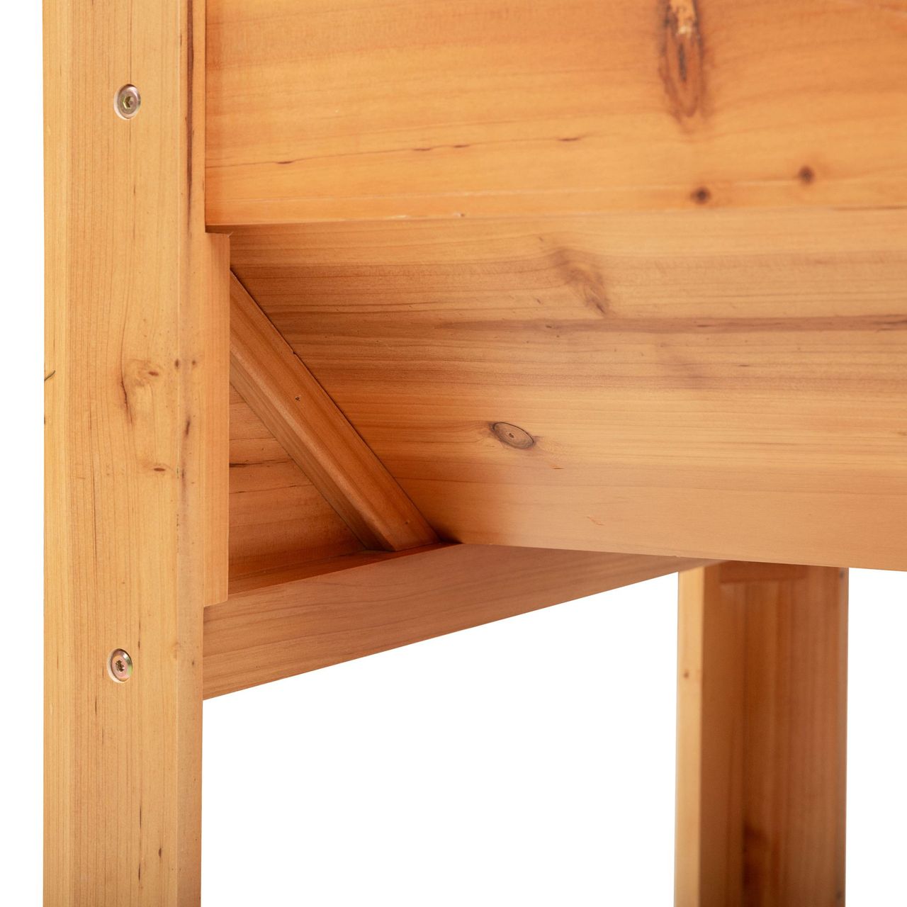 Outsunny Hochbeet aus Holz Kräuterbeet mit Abflussloch Haken Füßen