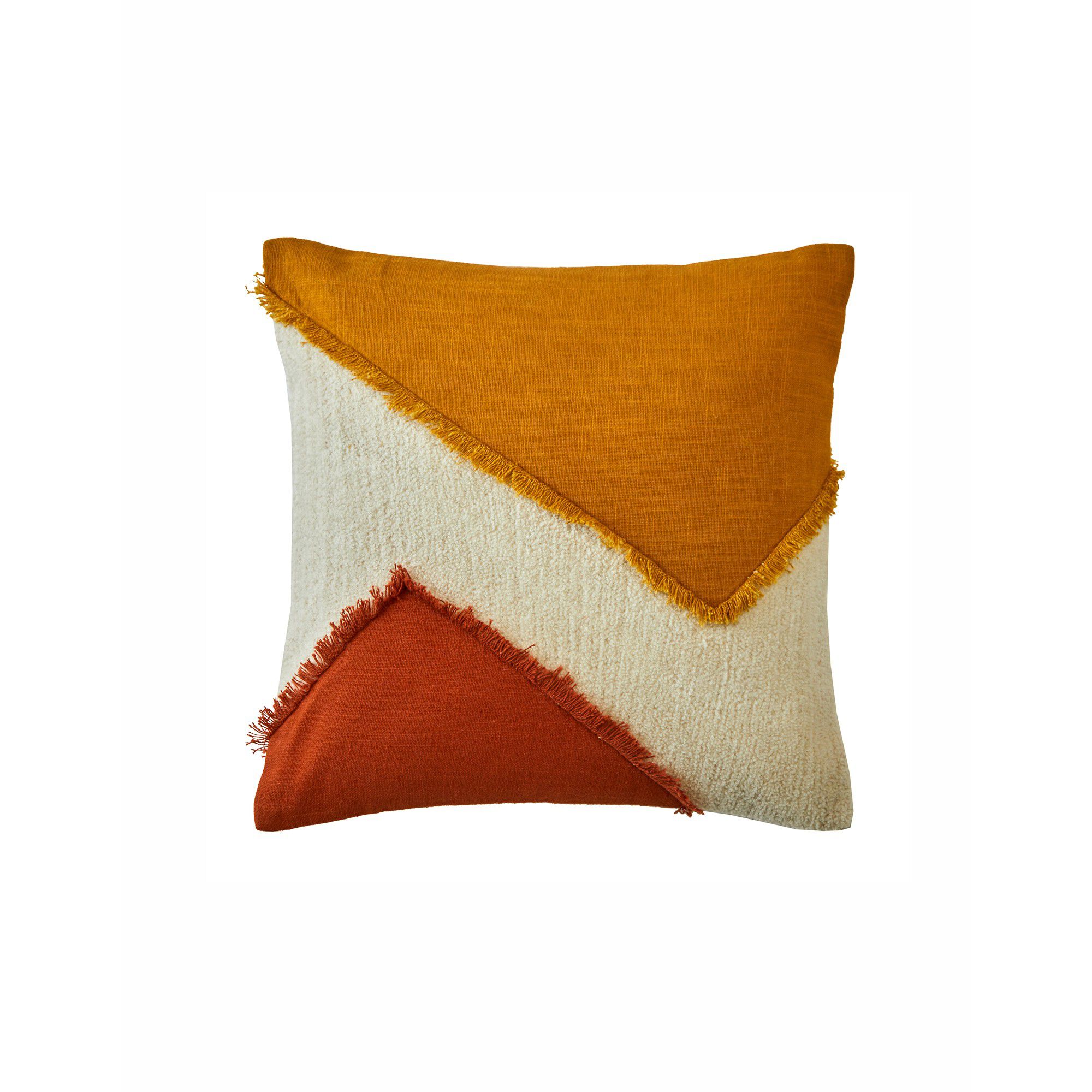 Coussin brodé et tufté