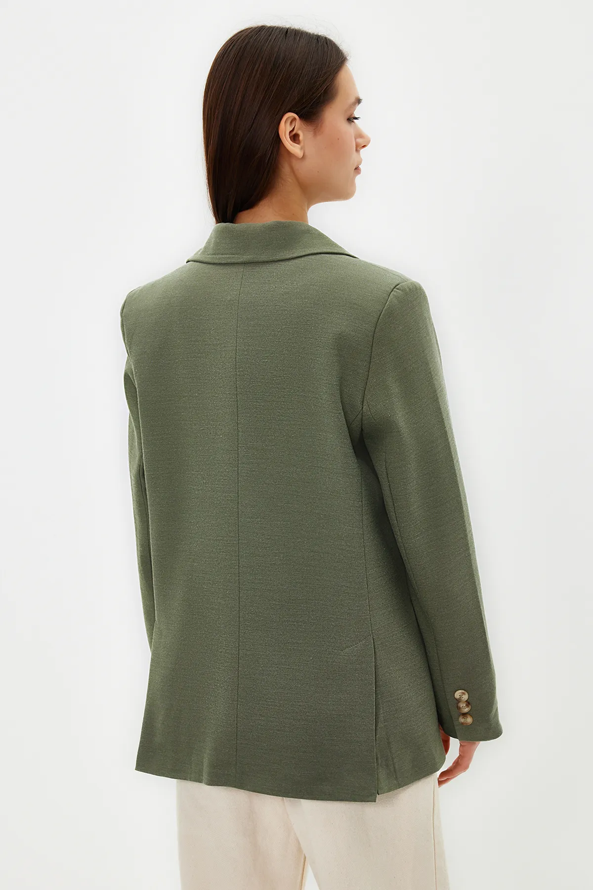 Trendyol Collection  Mintfarbene, regelmäßig gefütterte, gewebte Blazerjacke TWOAW23BC00132