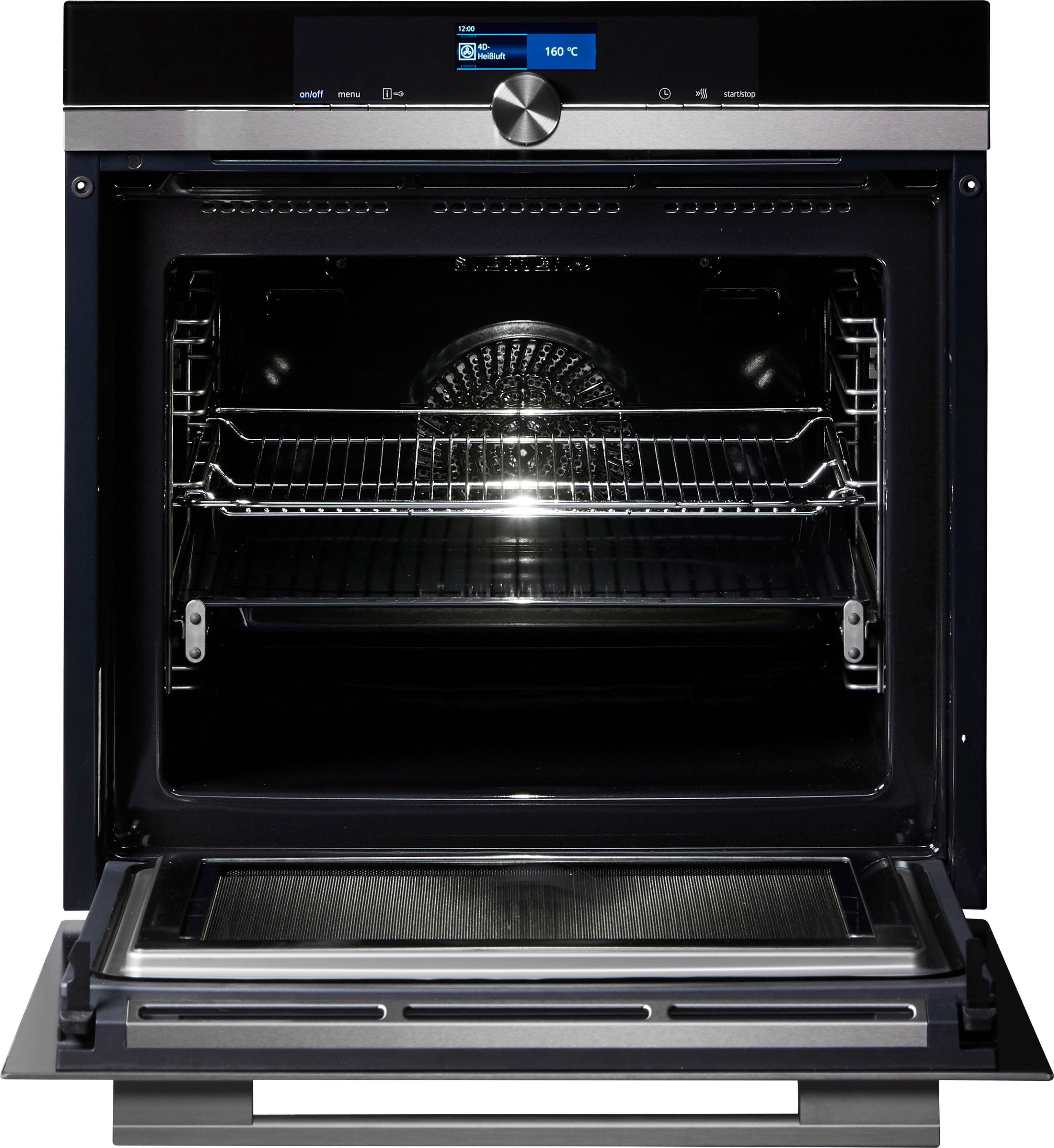 SIEMENS Pyrolyse Backofen iQ700 HM676G0S6, mit 1-fach-Teleskopauszug, Aqua-Reinigungsfunktion, mit 4D-Heißluft