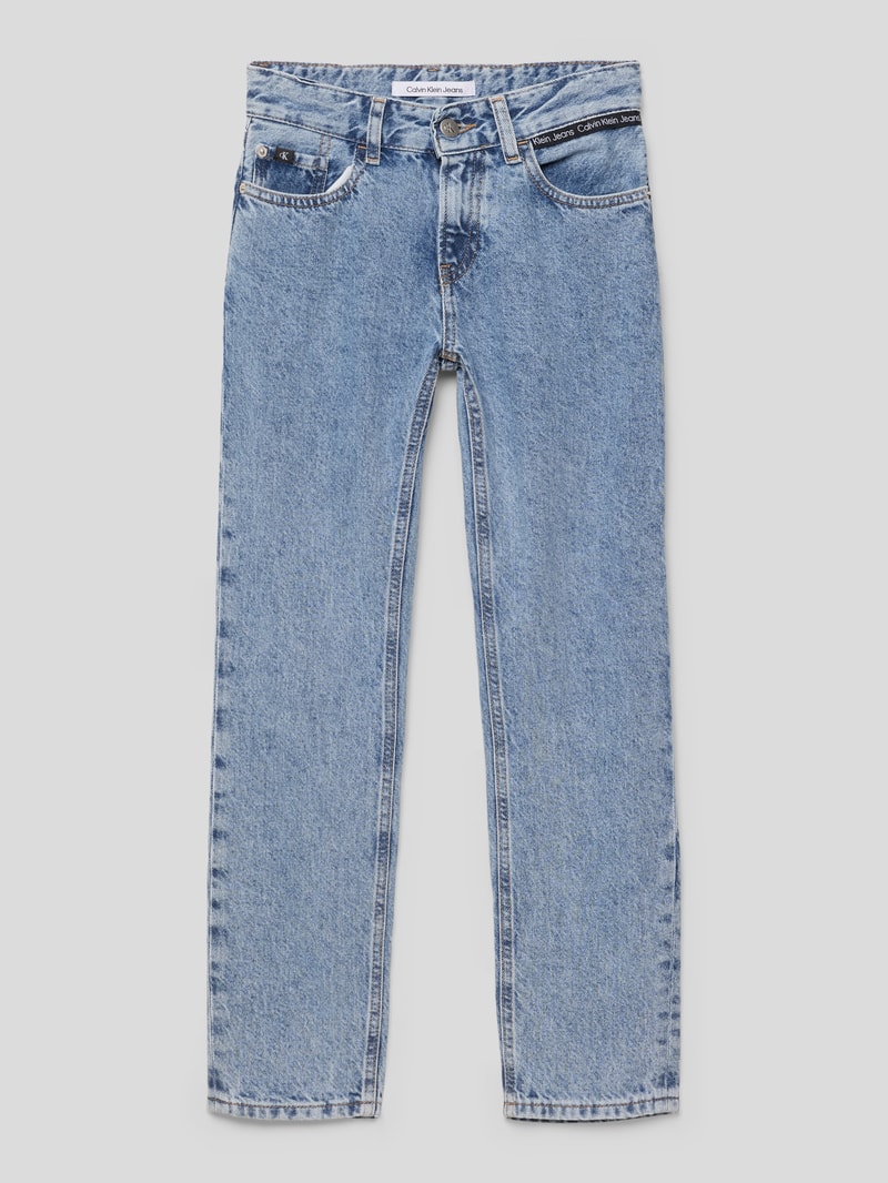 Regular Fit Jeans mit Label-Patch Modell 'VINTAGE OCEAN' in blau