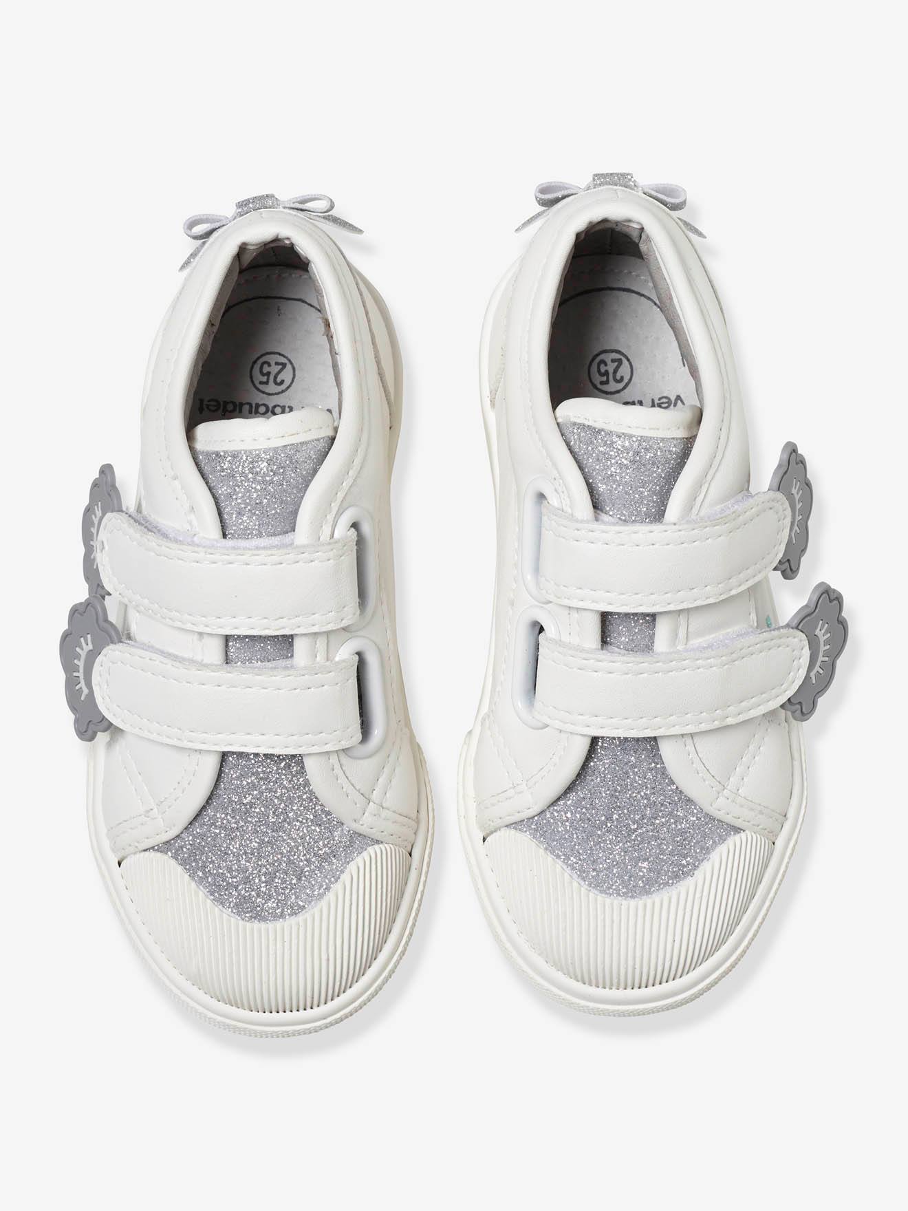 Tennis scratchées fille collection maternelle blanc