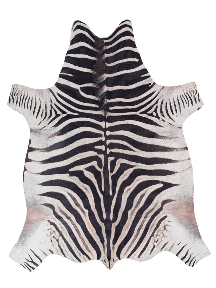 GMD Living Kunstfellteppich CANYON CITY Zebra in Schwarz-Weiß günstig kaufen 155 x 190 cm