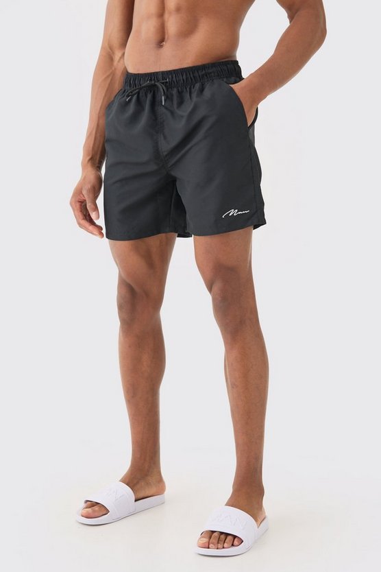 2er-Pack mittellange Man Signature Badehose