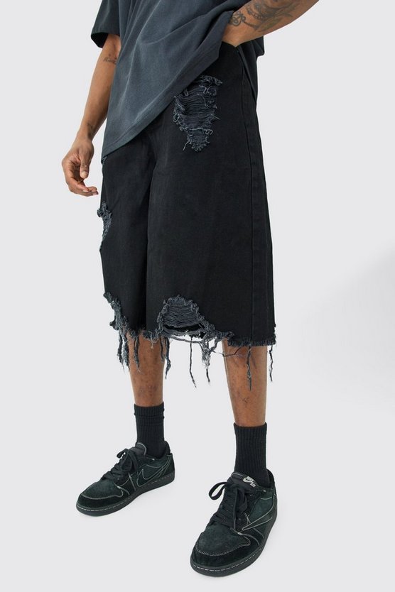 Tall zerrissene Twill Jogginghose