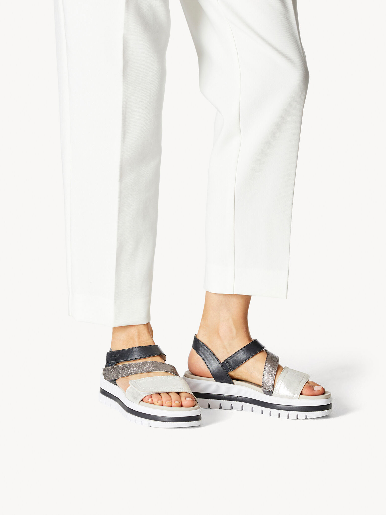 Sandale en cuir - bleu