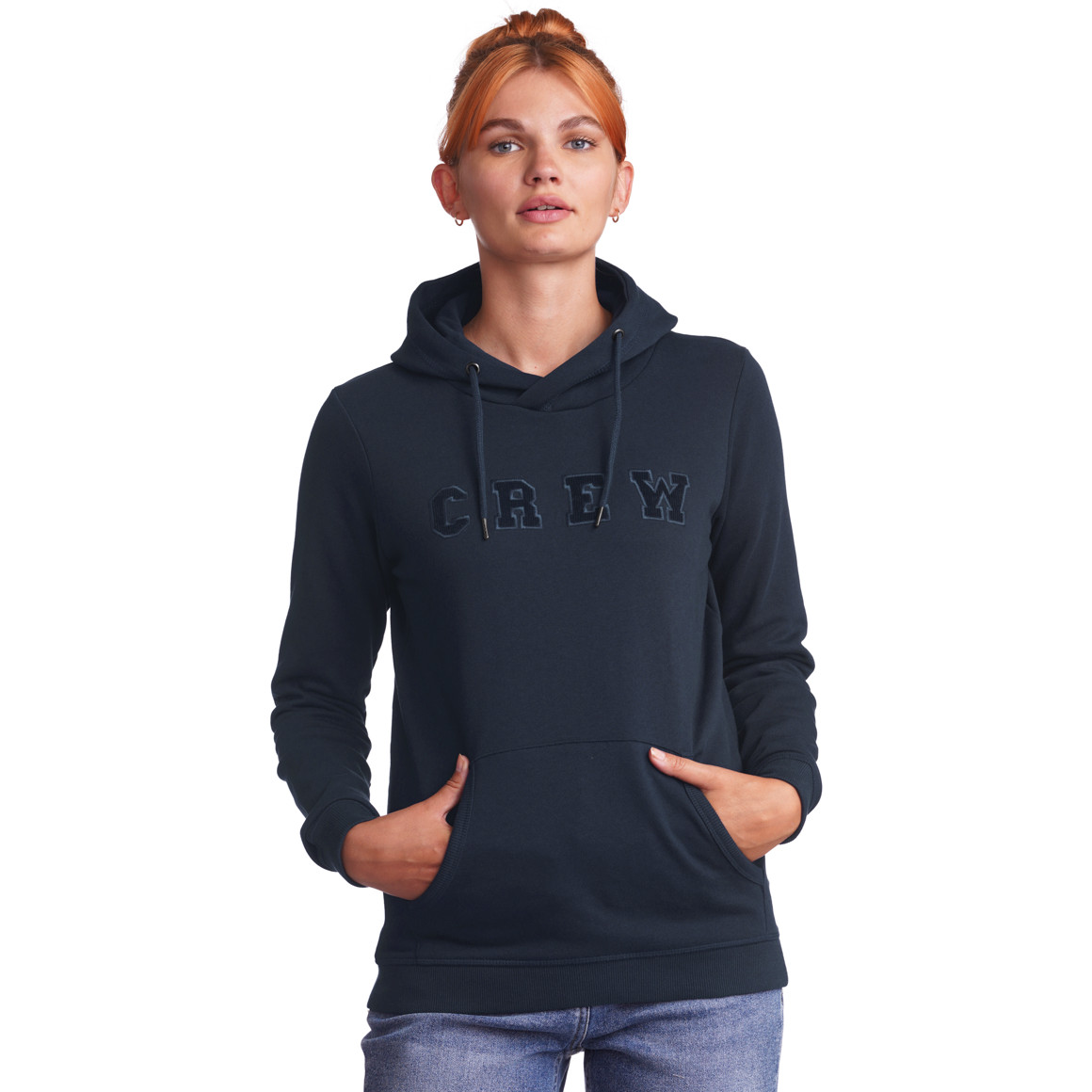 Damen Hoodie mit appliziertem Schriftzug