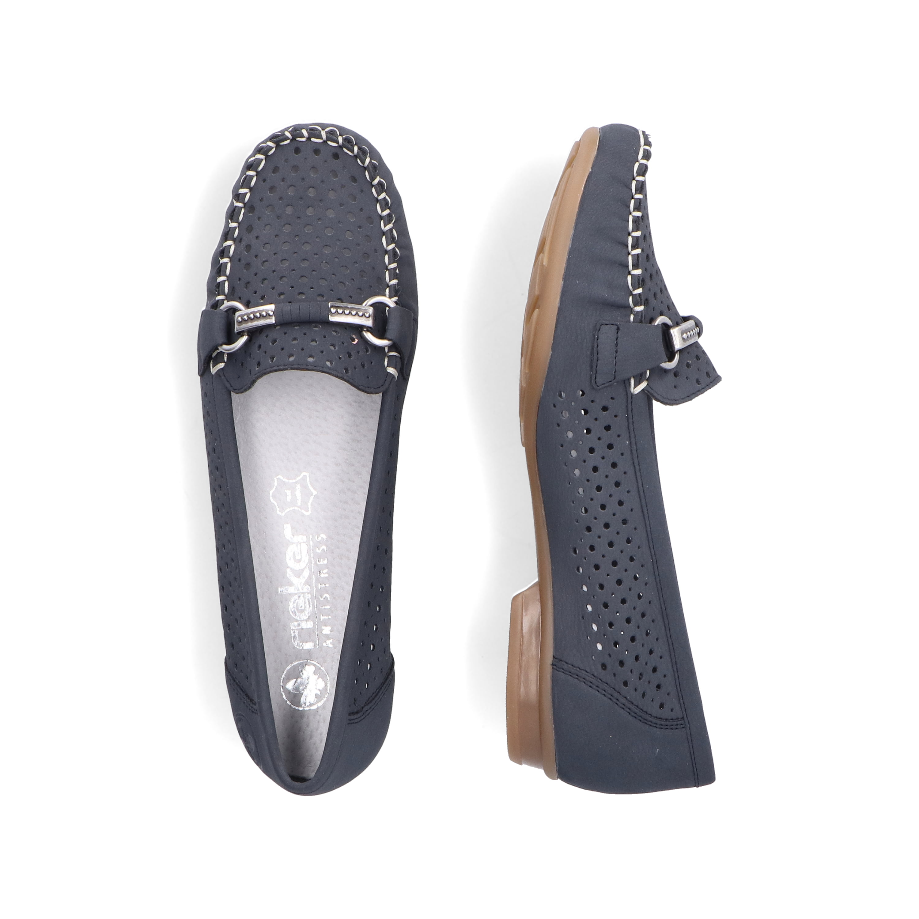 Rieker Damen Loafer marineblau