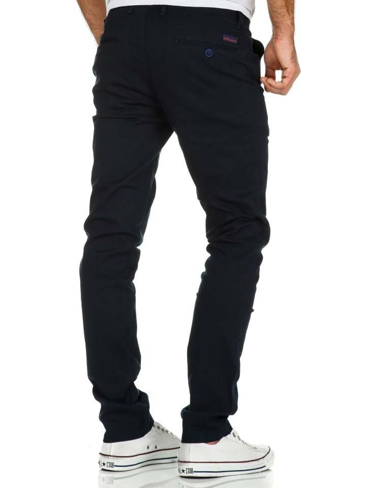 Amaci&Sons Slim Fit Chino mit Stretch ATLANTA in Navyblau günstig kaufen