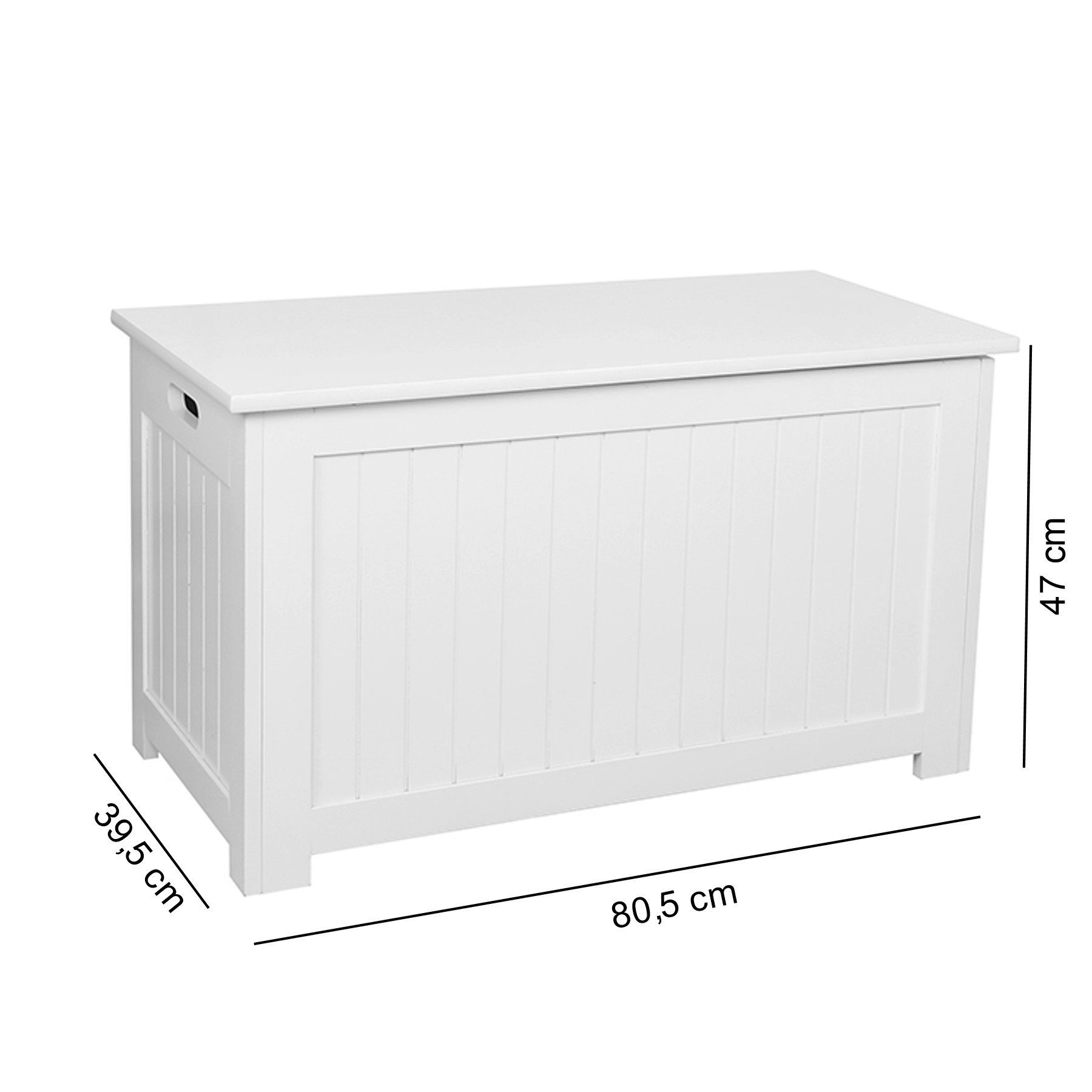TikTakToo Spielzeugtruhe Truhenbank Sitzbank Spielzeugkiste Aufbewahrungskiste weiss (Soft-Close Deckel, 81x39x47 (LxHxB)