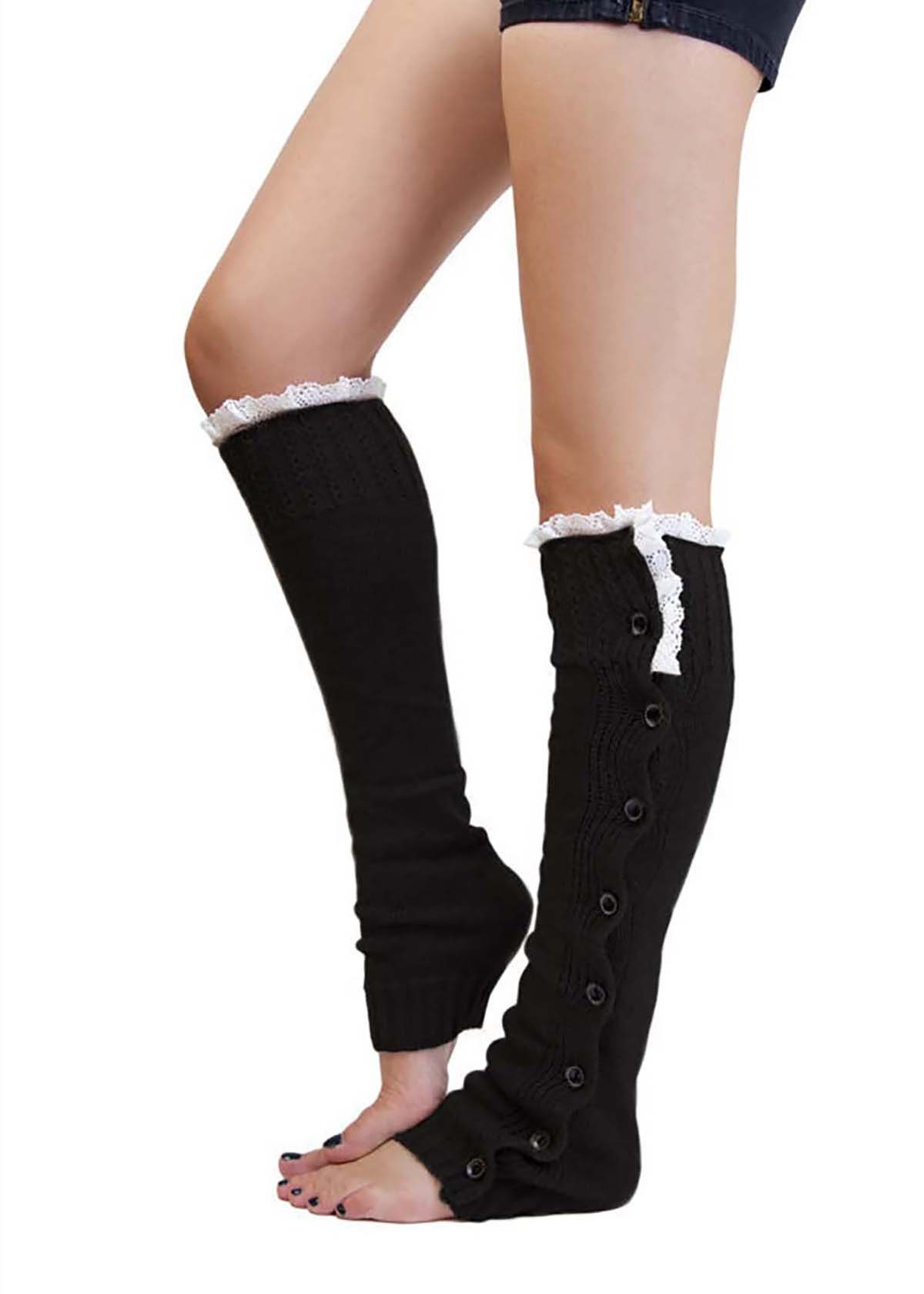 DRSEON Beinstulpen 2 Paar Winter Stulpen Damen Gestrickte Beinwärmer Lang Stulpe (2-St)