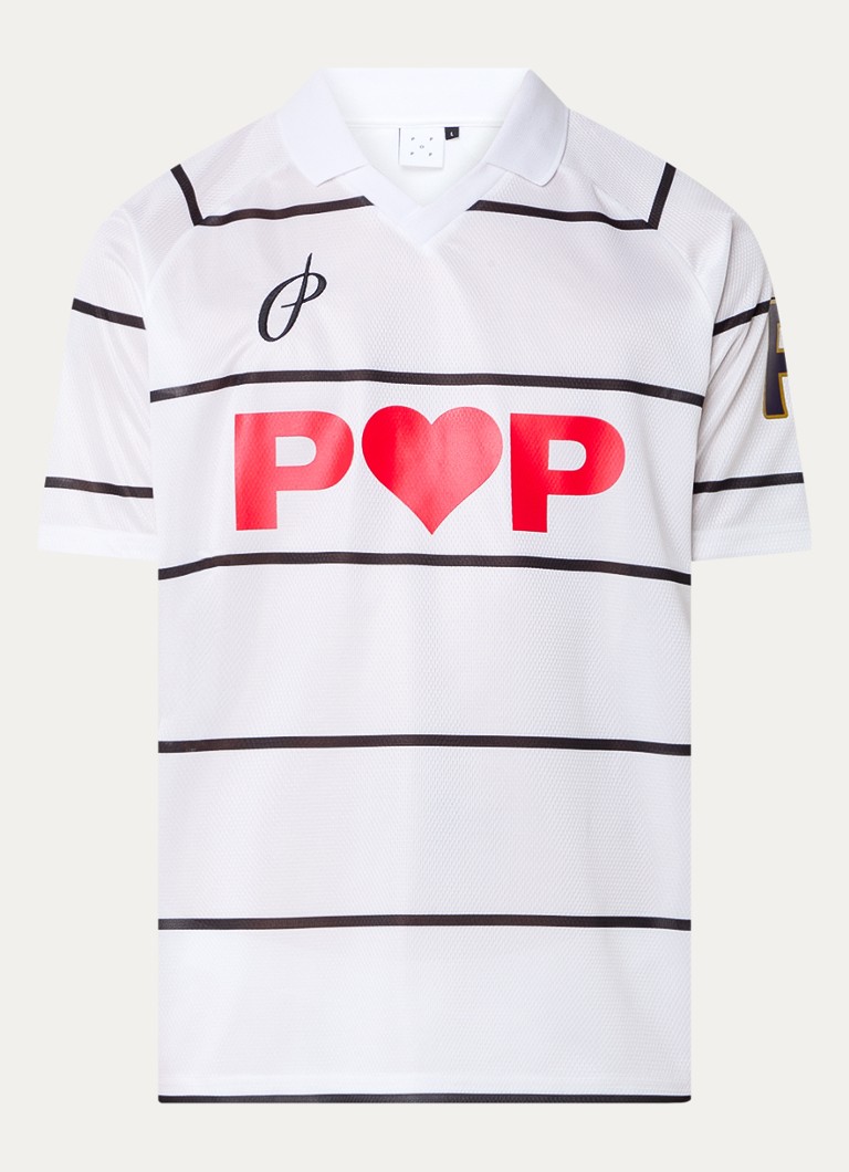 Pop Trading Company regulāra piegriezuma polo krekls ar logotipa apdruku