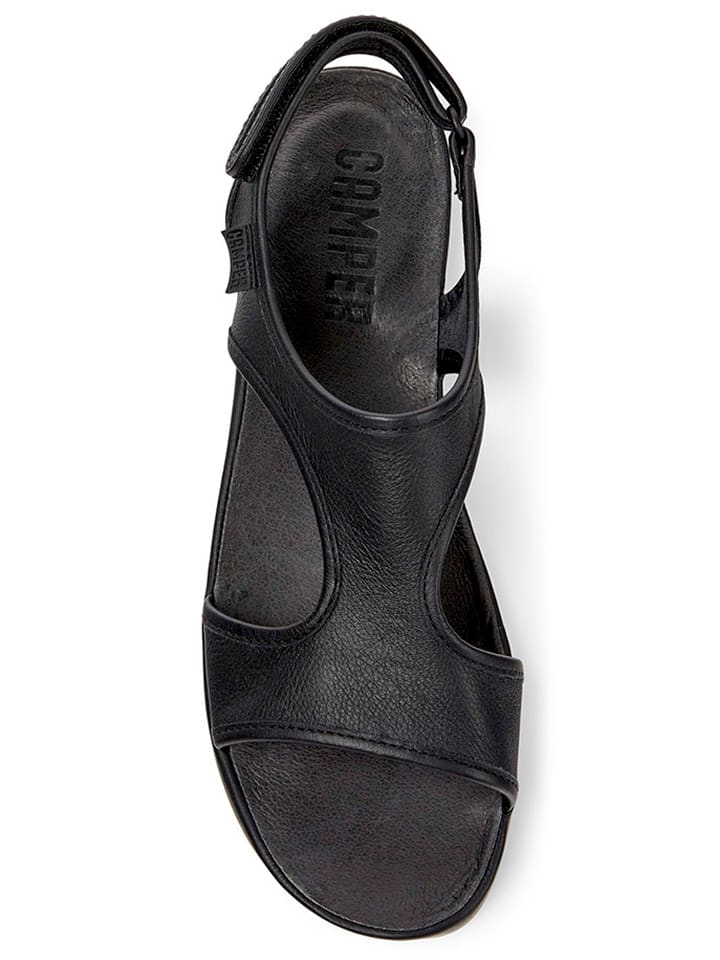 Camper Leder-Sandalen in Schwarz günstig kaufen
