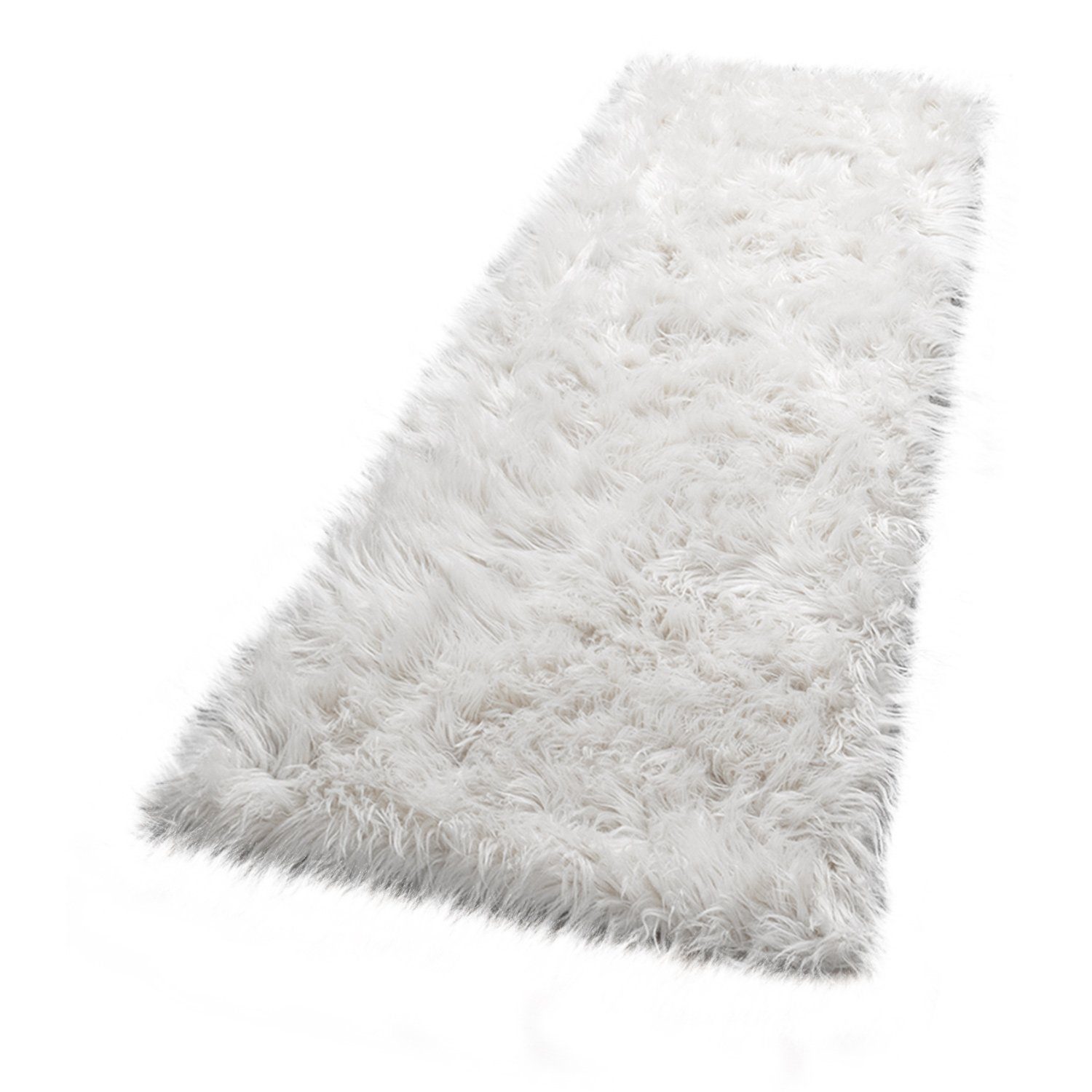 Fellteppich Wohnzimmer Hochflor Teppich Kunst-Fell Design, TT Home, rund, Höhe: 64 mm
