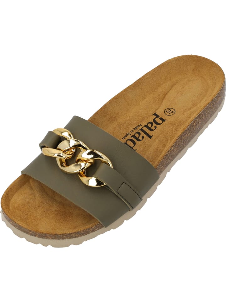 palado Pantoletten in kaki grün günstig kaufen