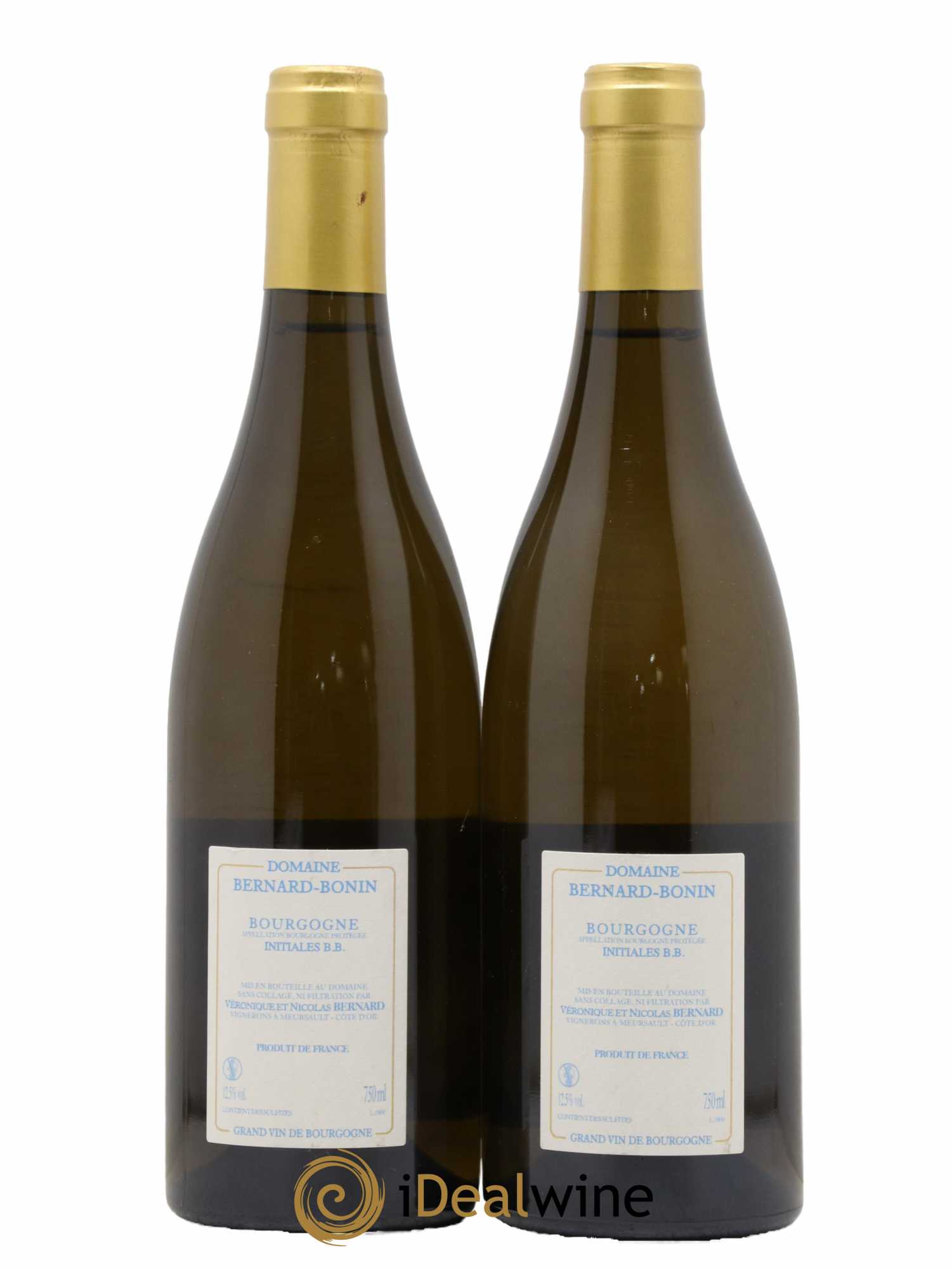 Bourgogne Initiales BB Bernard Bonin  2018 - Lot de 2 Bouteilles