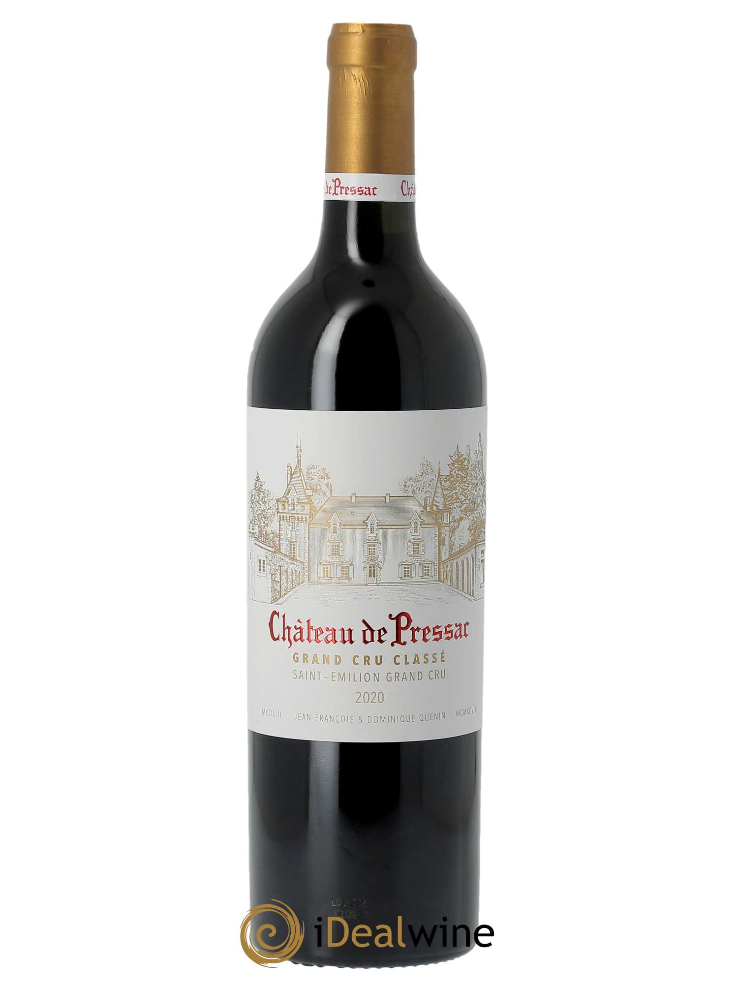 Château de Pressac Grand Cru Classé  2020 - Lot de 1 Bouteille