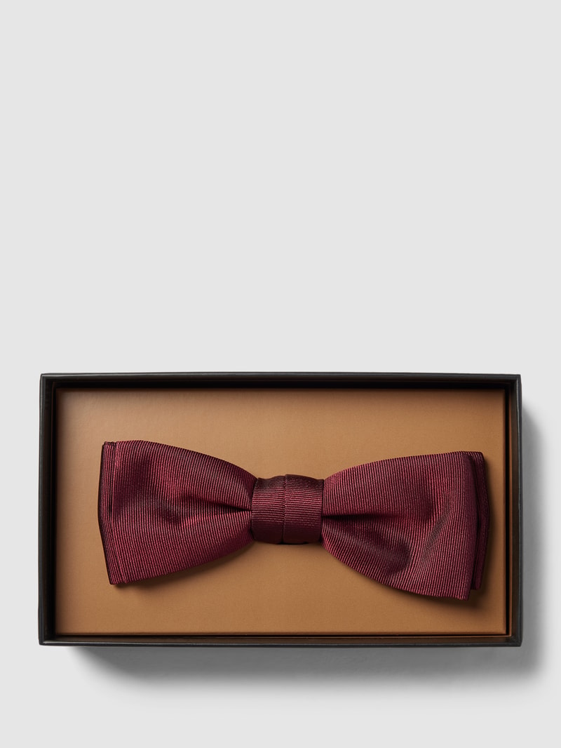 Fliege mit Strukturmuster Modell 'Schleife' in bordeaux rot