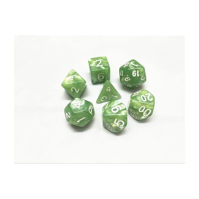 Pale Green pearl dice set