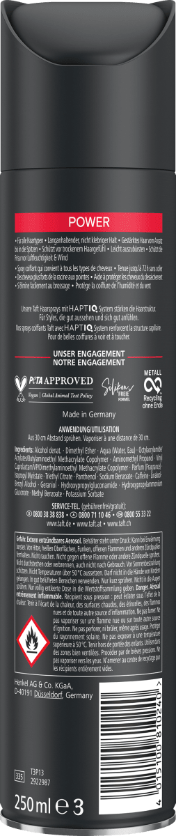 Haarlack POWER Halt 5, 250 ml