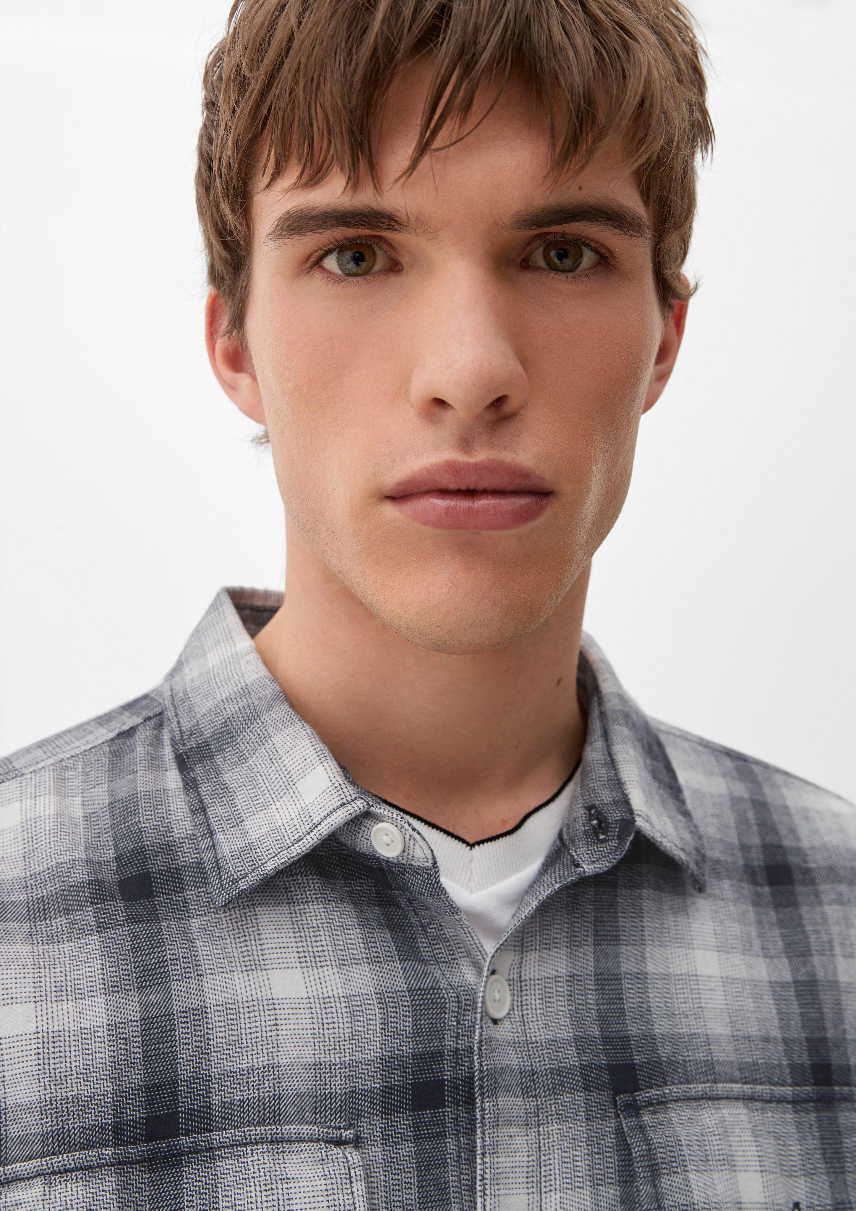 QS x JAMULE Flanellhemd mit Karomuster  2127144-98N0
